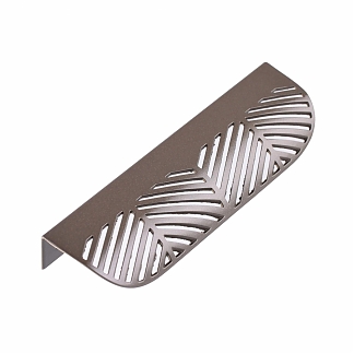 Ручка накладная перф. 128 сталь (матовый графит  (200 шт))