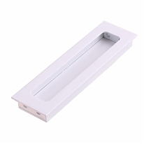 Ручка врезная 128 алюм. (белый 1 шт)