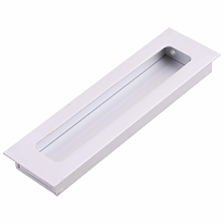 Ручка врезная 128 алюм. (матовый хром 1 шт)