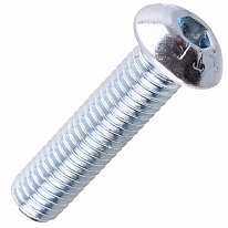 Винт пкр. с внутр. шестигр. DIN 7380 М10х 60 белый цинк (2 шт)