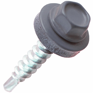 Саморезы кровельные с буром 6,3x25 серый (80 шт)