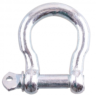 Скоба такелажная омегообразная со штифтом М 8 (белый цинк  (500 шт)