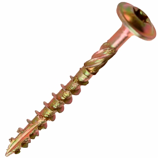 Саморез конструкц. универсальный пресс-шайба 4,0х60 мм, желтый цинк (80 шт)