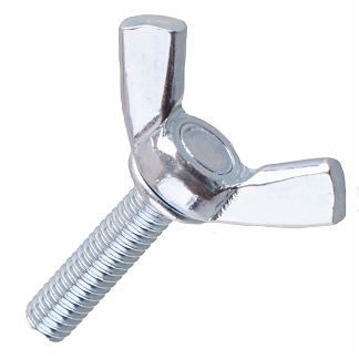 Винт барашковый DIN 316 М 4х25 белый цинк (10 шт)