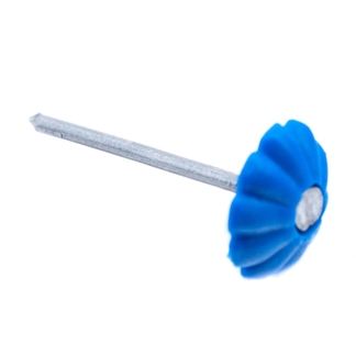 Гвозди декоративные 1,4х25 мм с синей пластмассовой головкой (80 шт) - фото2