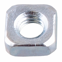 Гайка квадратная DIN 557 М6, белый цинк (40 шт)