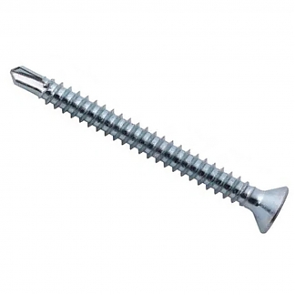 Саморезы гипсокартон-металл с буром, белый цинк 3,5х35 мм (10000 шт)	