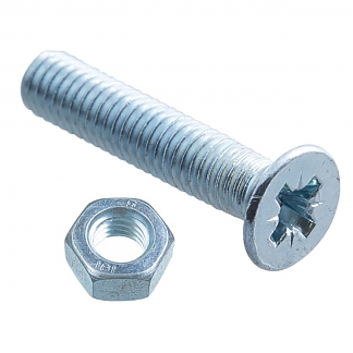 Винт потайной DIN 965 М 6х50 оцинк. с гайкой DIN 934 (20 шт) - фото2