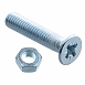 Винт потайной DIN 965 М 6х50 оцинк. с гайкой DIN 934 (20 шт) - фото2