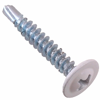 Саморезы для тонких пластин с буром 4,2х25 мм, белый (200 шт)