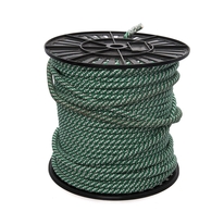 Шнур полипропиленовый спирального плетения 10 мм белый с зеленым (110 м)
