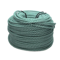 Шнур полипропиленовый спирального плетения 10 мм белый с зеленым (150 м)